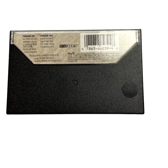 Vintage Clint Black No Time To Kill Country Western Cassette 1993 in Case u - Picture 2 of 4